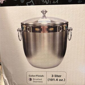 Brushed Stainless Steel Ice Bucket with Lid